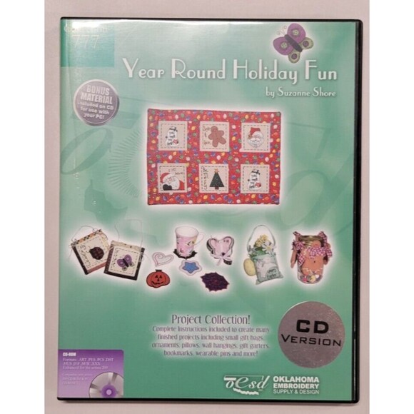 777 Year Round Holiday Fun by Suzanne Embroidery CD Software OESD - Picture 1 of 14
